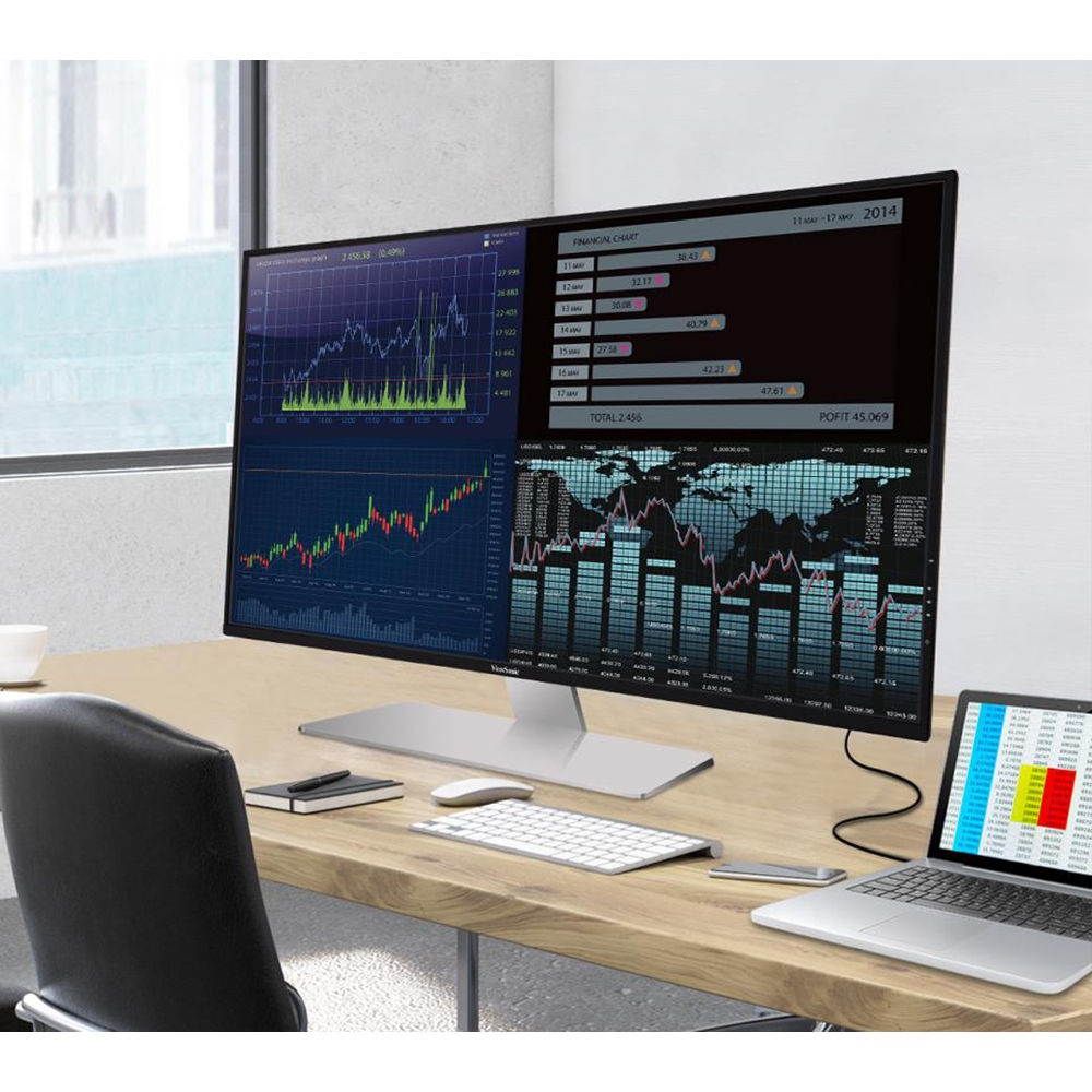 ViewSonic VX4380-4K 43" Ultra HD 3840 x 2160 4K 12ms (GTG) 2xHDMI Mini-DisplayPort DisplayPort USB 3.0 Hub Built-in Speakers Anti-Glare Backlit LED IPS Monitor