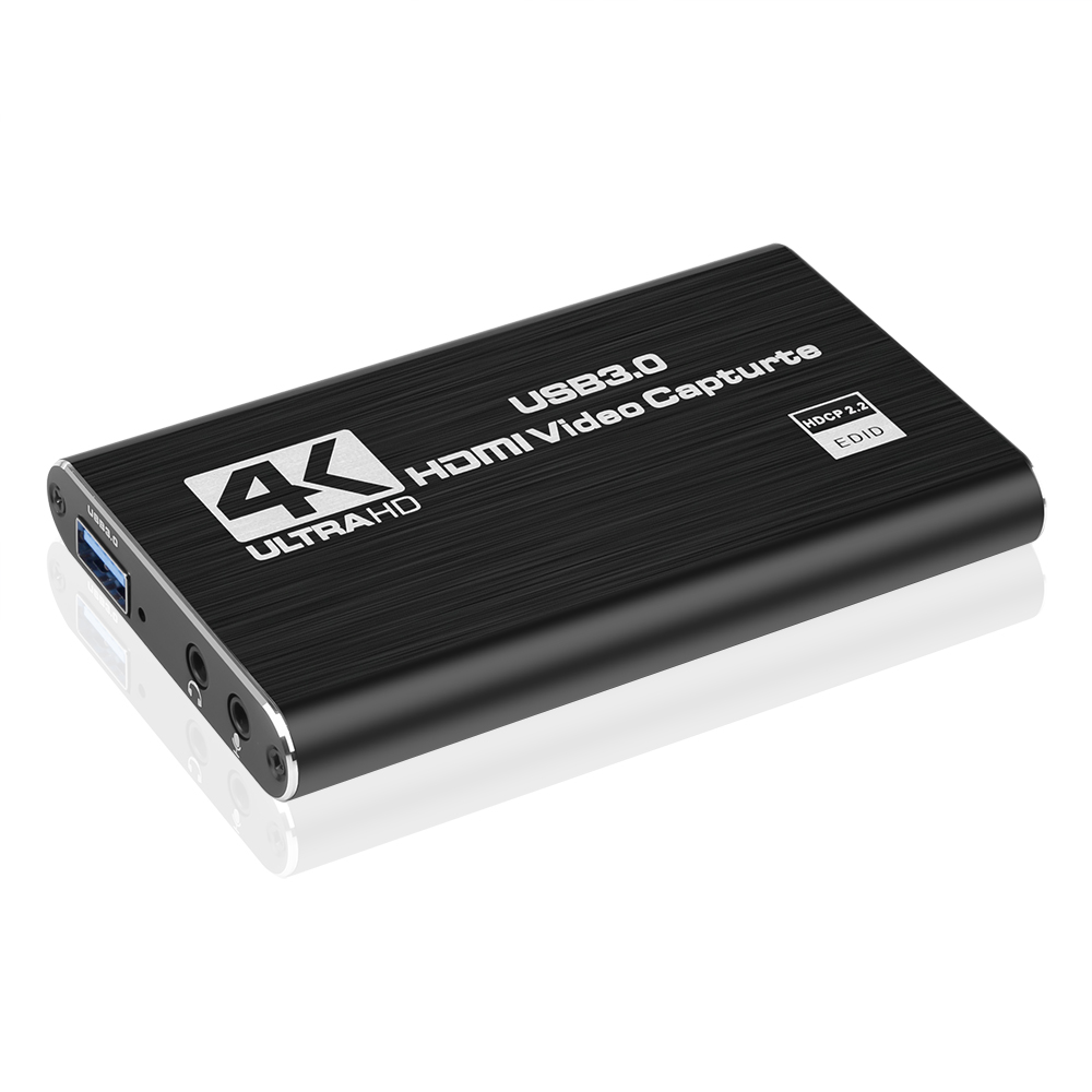 4K Audio Video Capture Card, USB 3.0 Video Capture Device with 4K HDMI Local Loop Out, Full HD 1080P 60FPS Video Recorder Grabber for OBS Game Recording, Live Streaming Broadcasting