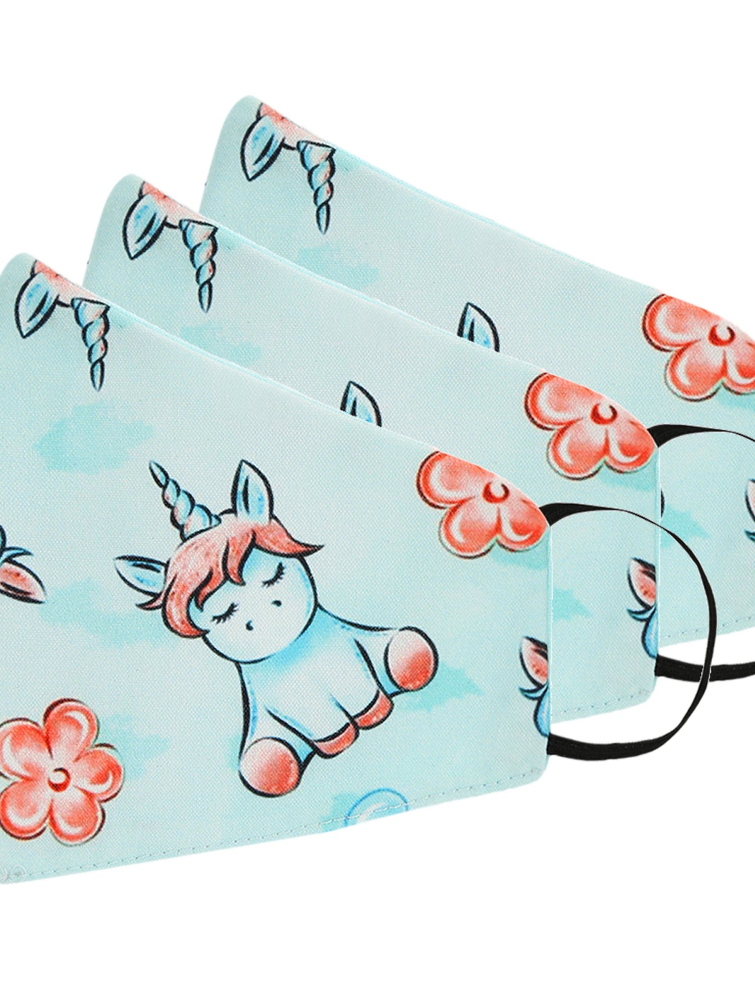 Tossido 2 - 7 Yrs. KIDS 3 Layered Reusable Face Masks - Pack of 3