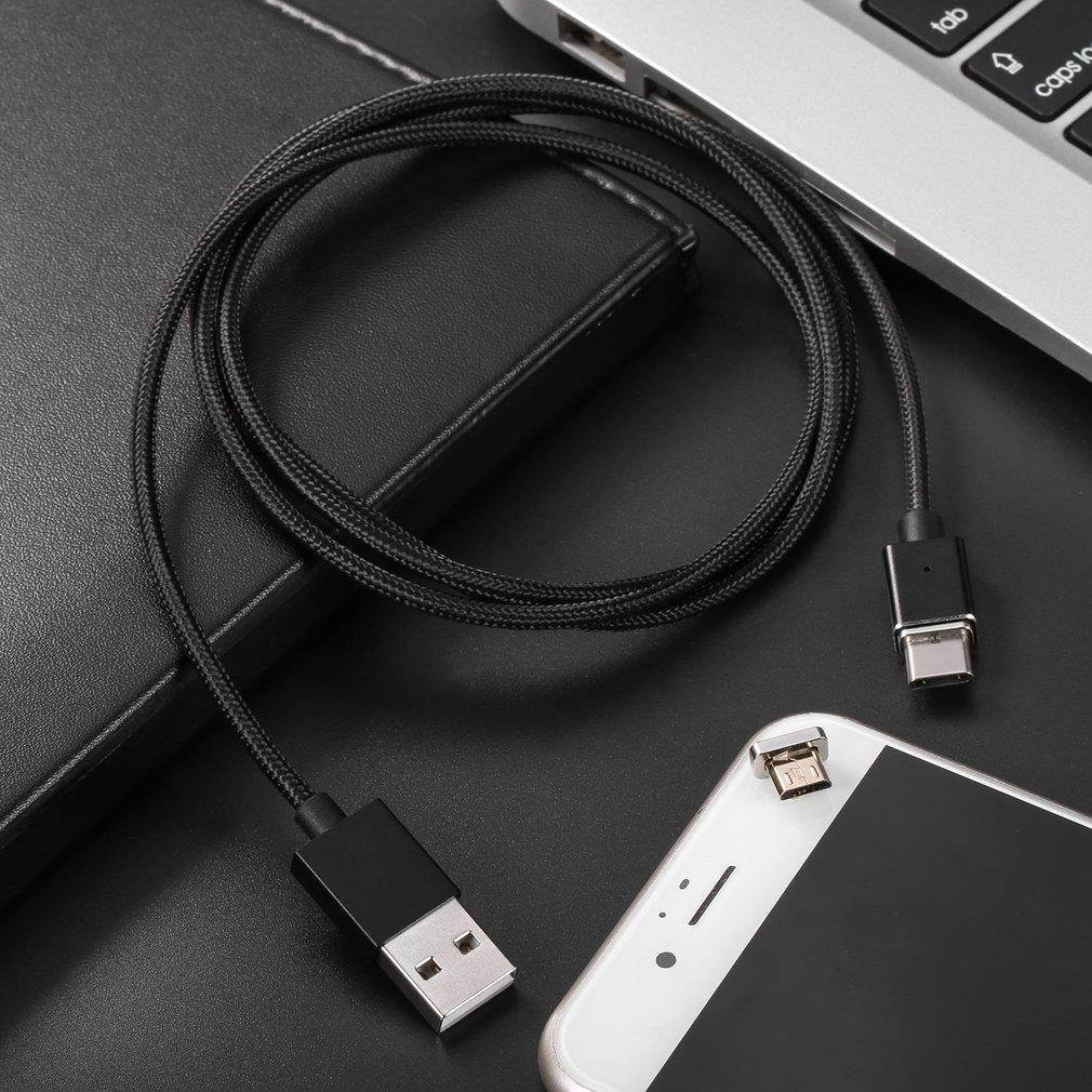 2 in 1 Micro USB & Type-C Magnetic Charging Cable Wire Adapter for Android