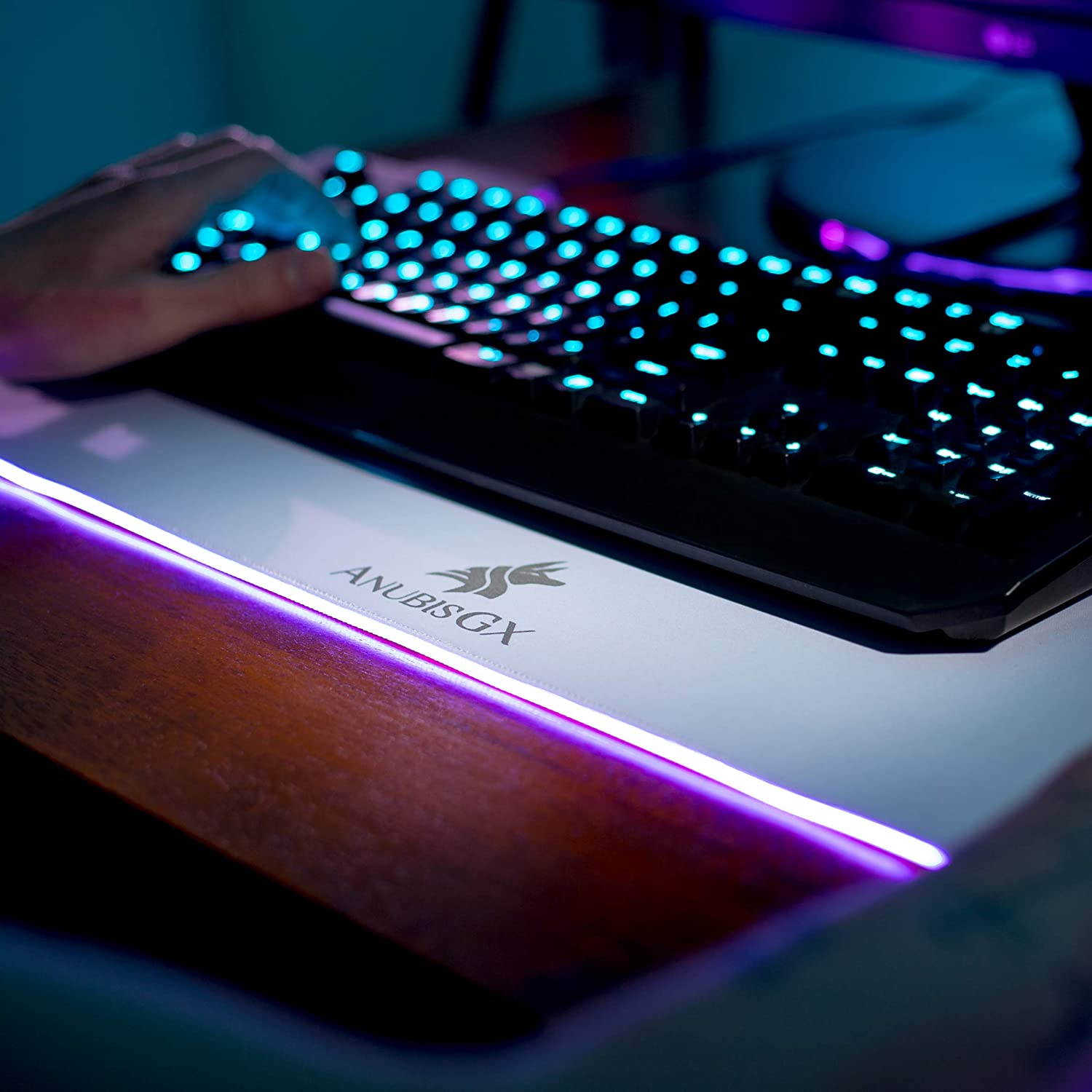 White RGB Gaming Mouse Pad XL, Best Premium XXL Computer Gaming Desk Mat; 10 Glowing LED Types, Large Waterproof Extended Mousepad Surface, Non-Slip Gamer RBG Precision 31.5 x 11.8 in