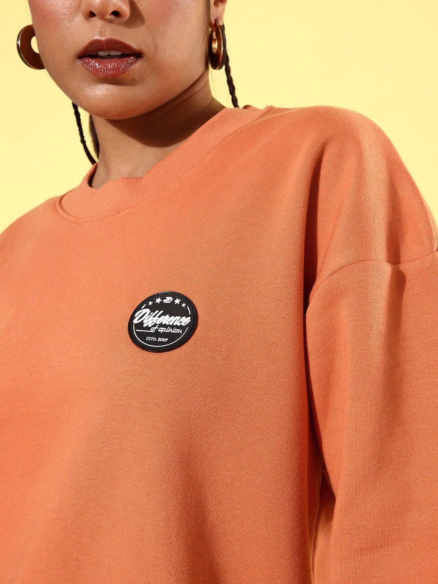 Difference of Opinion Brown Fleece Oversized Sweatshirt