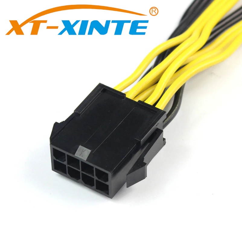 CPU 8Pin to Graphics Video Card Dual PCI-E PCIe 8Pin ( 6Pin + 2Pin ) Power Supply Splitter Cable Cord 15cm Miner Cables