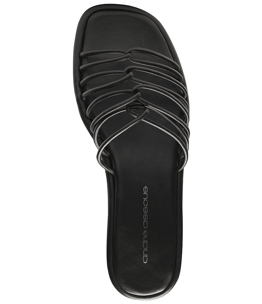 Andre Assous Rory Knotted Leather Square Toe Slide Sandals