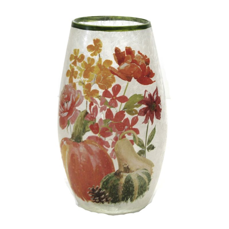 Stony Creek 7.25" Fall Bouquet Pre-Lit Med Vase Electric Pumpkins Gourds  -  Decorative Vases