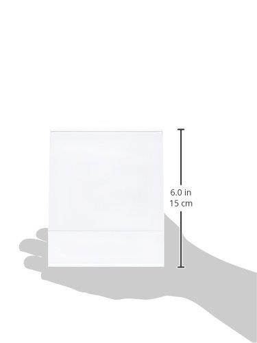 Azar Displays 112724 5" W x 6" H Vertical L-Shaped Sign Holder-10pk