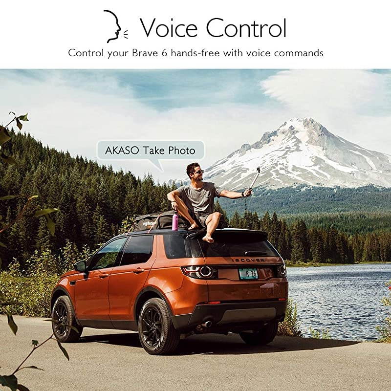 Brave 6 4K 20MP WiFi Action Camera Voice Control EIS Web Camera 100 feet Underwater Waterproof Camera Remote Control 6X Zoom Underwater Camcorder with 2 Batteries and Helmet Accessories Kit