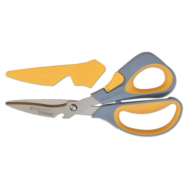 Westcott Titanium Workbench Shears 8" Gray/Yellow 16512
