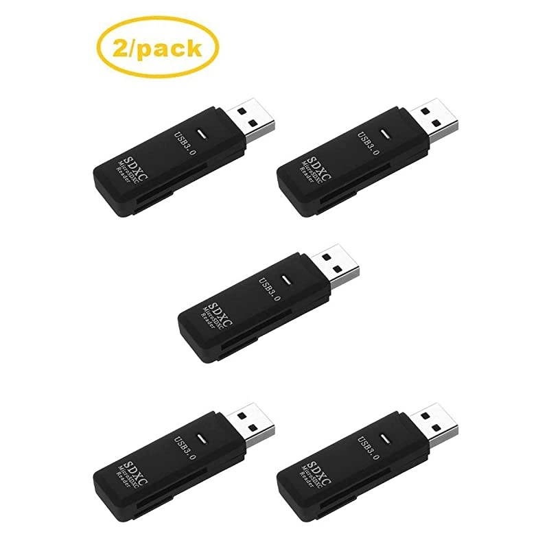 USB Card Reader2 in 1 USB 30 HighSpeed Memory Card Reader Adapter for Micro SD Micro SDHC Micro SDXC TF SD Card SDHC SDXC Dual Slots HubUp to 5Gbps Write and Read Speed 5 Pack