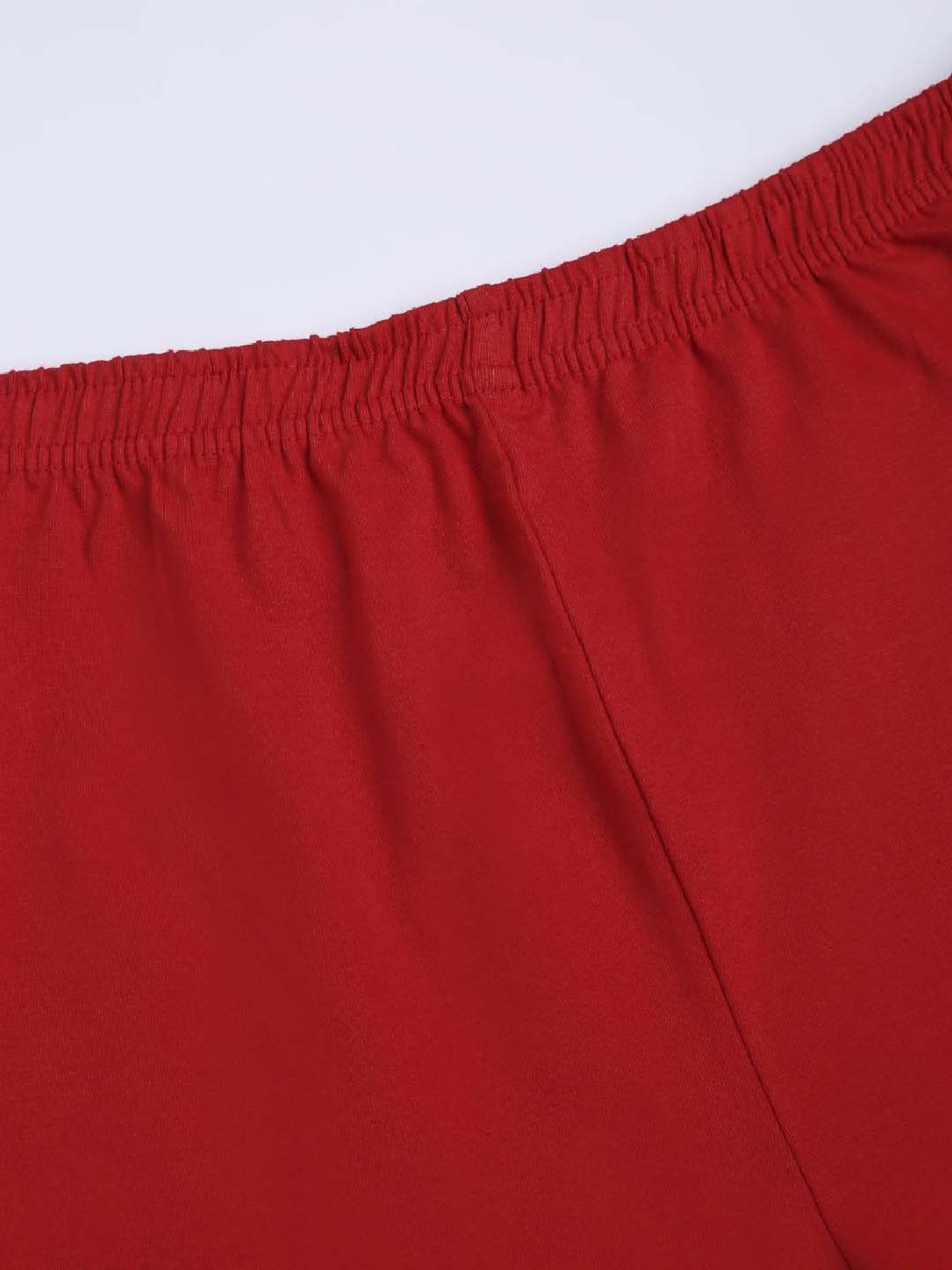 FEELINGS Red Cotton Plain Capris