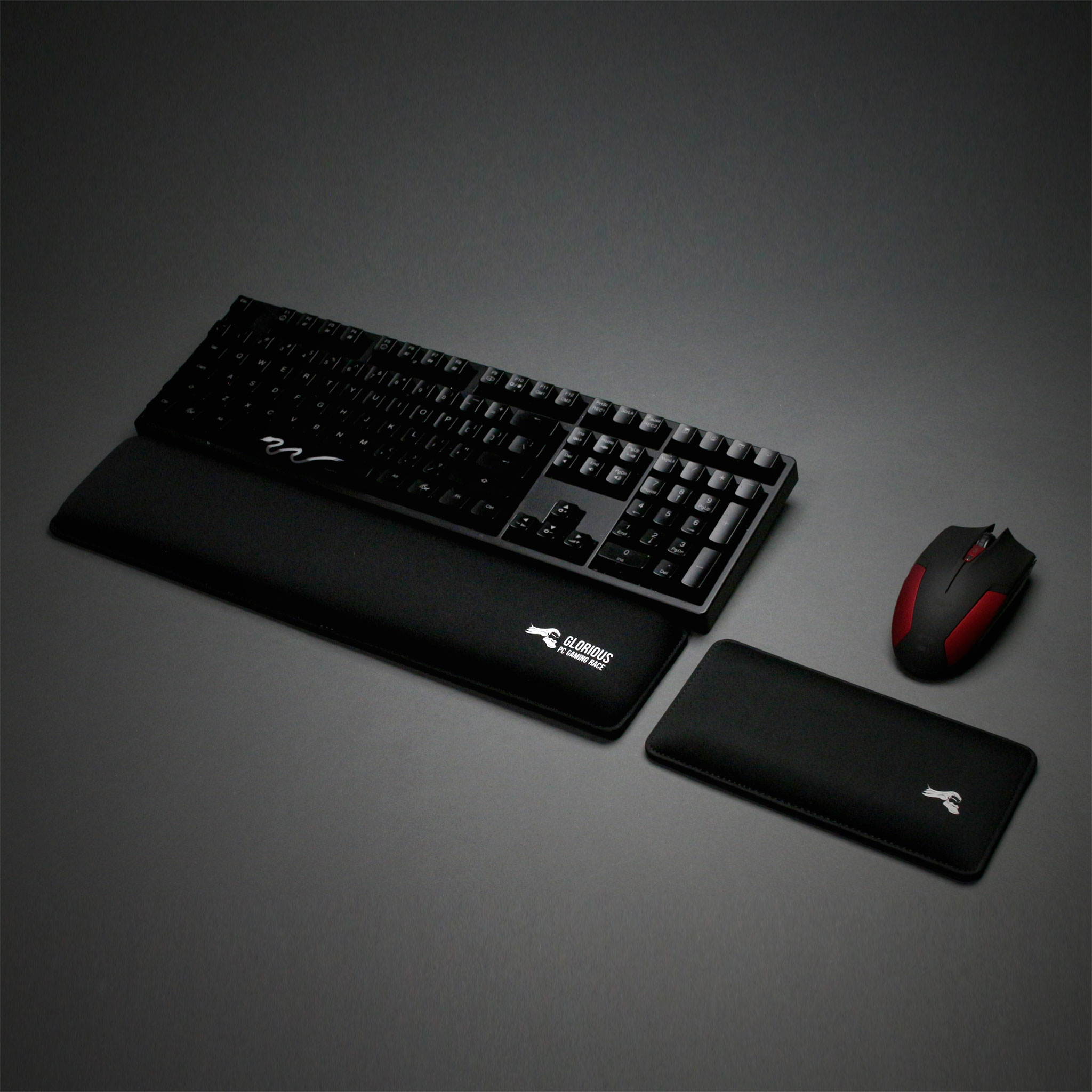 Glorious Gaming SLIM Wrist Pad/Rest - COMPACT SIZE Mechanical Keyboards,Stitched Edges,Ergonomic | 12x4 inches/13mm Thick (GSW-75)