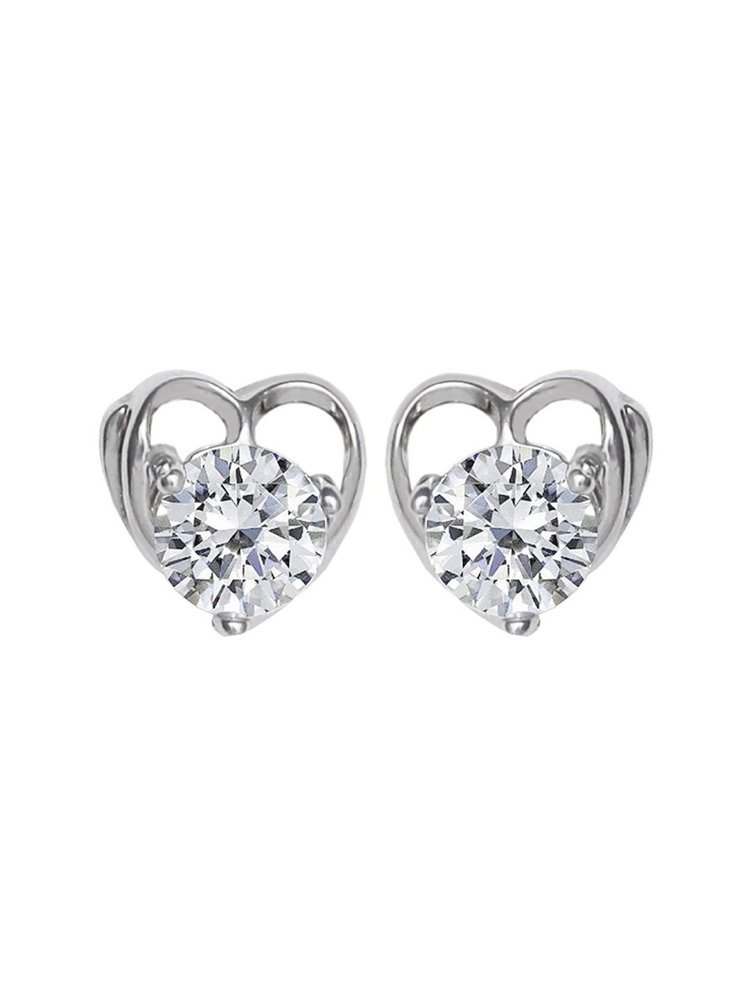 GIVA Anushka's 92.5 Sterling Silver Tiny Heart Earrings for Women