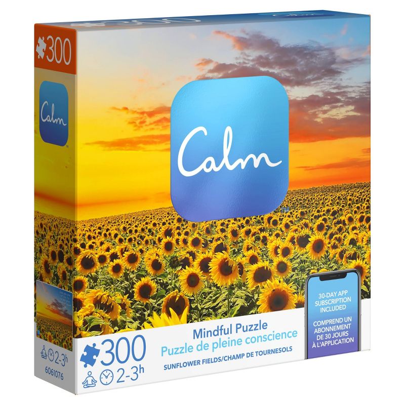 Spin Master Calm App: Sunflower Fields Jigsaw Puzzle - 300pc