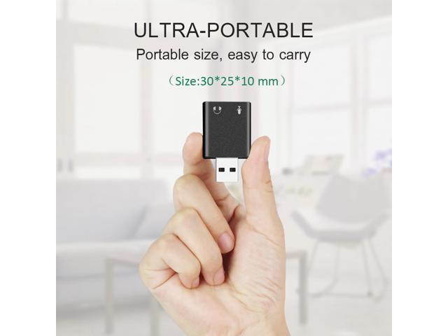 Gold External USB Audio Sound Card USB To Jack 3.5mm Headphone Adapter Mic Sound Card Headsets Virtual 7.1 Ch Microphone Converter