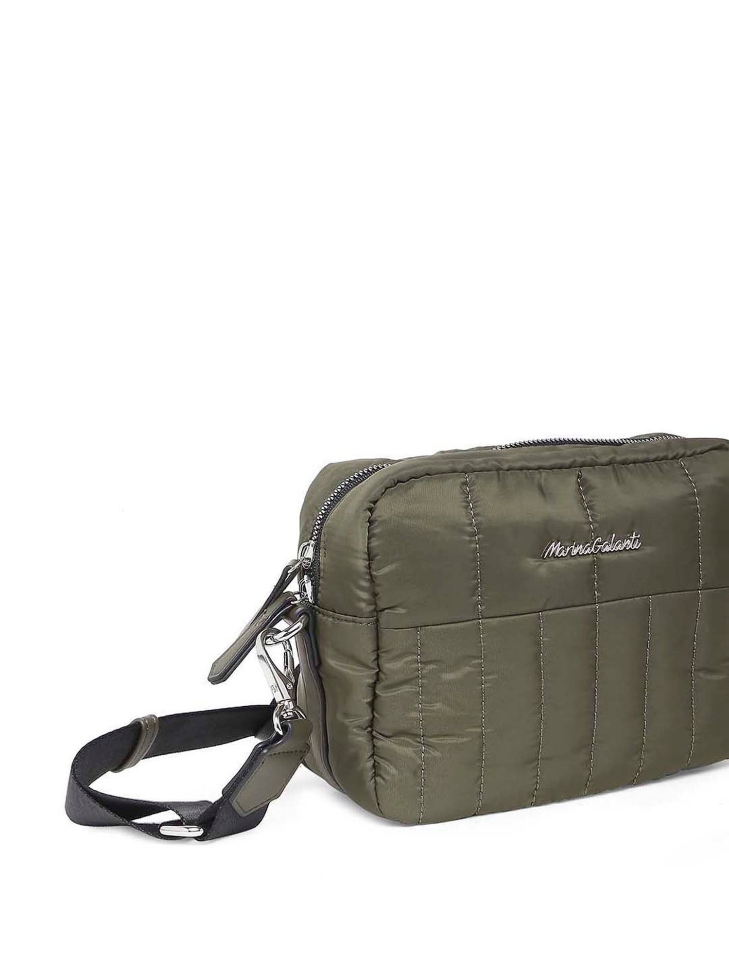 Marina Galanti Green Quilted Medium Sling Handbag