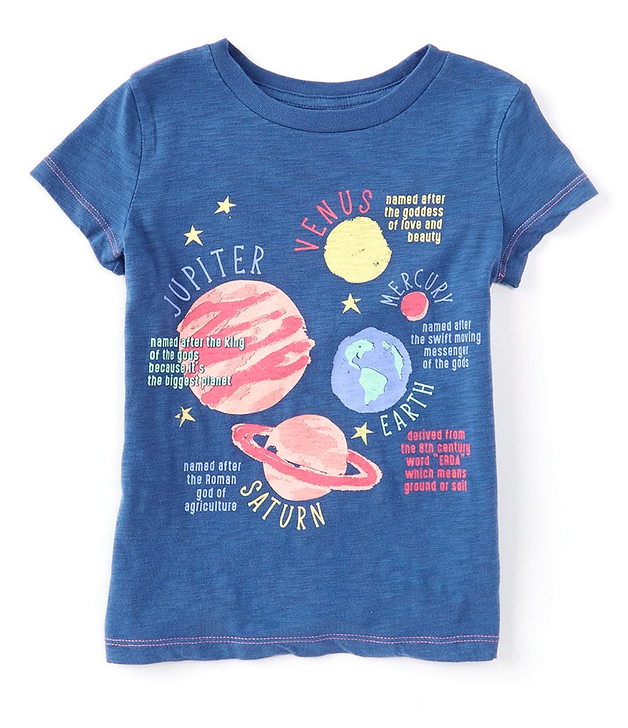 Peek Little/Big Girls 2T-12 Short-Sleeve All Planets Graphic Tee