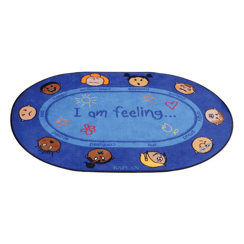 4'x6' Contour Woven People Area Rug Blue - Carpets For Kids