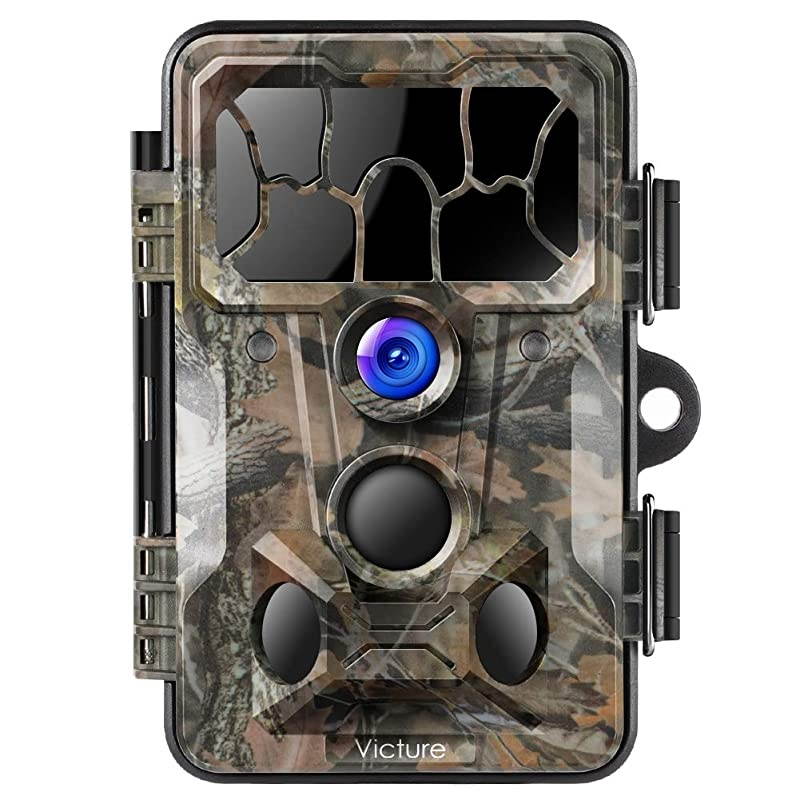 Trail Game Camera 20MP with Night Vision Motion Activated Waterproof and 130&deg; Detection Hunting Camera Trap 1080P IP66 for Outdoor Wildlife Monitoring
