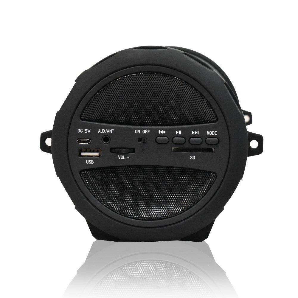 AXESS SPBT1041BK Sonic Portable Bluetooth Enabled Speaker, Black