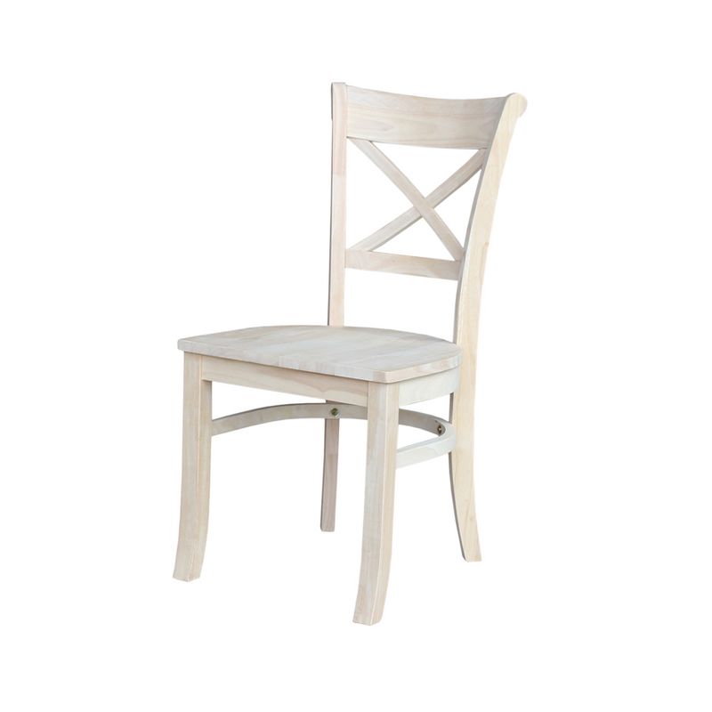 Set Of 2 Charlotte X Back Chair Unfinished - International Concepts