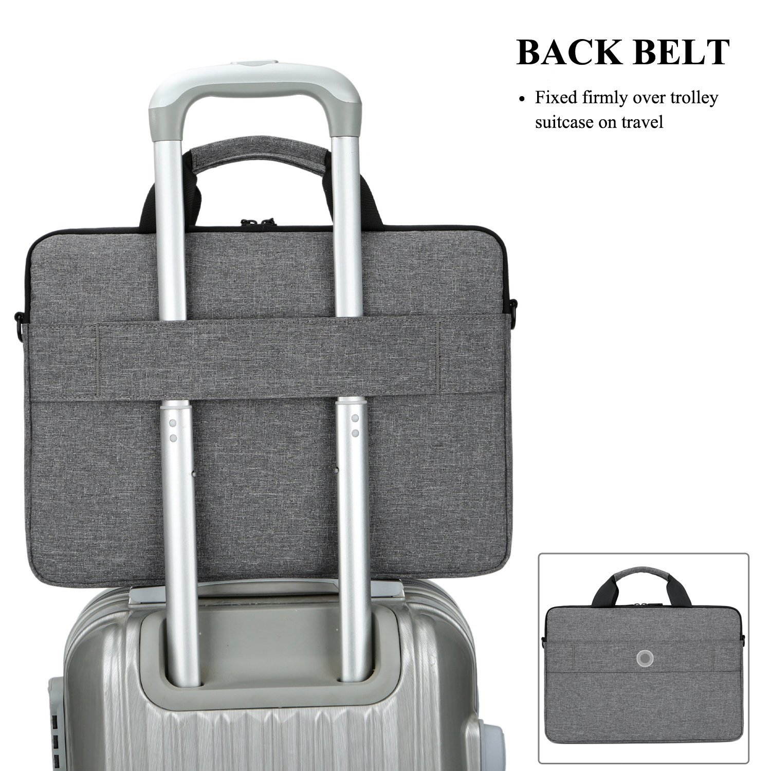 BRINCH 15.6 Inch Laptop Shoulder Bag,Classic Lightweight Slim Portable Laptop Messenger Sleeve Case for Work / Travel,Fits 15 - 15.6 Inches Laptop / Notebook / MacBook / Ultrabook Computer,Black