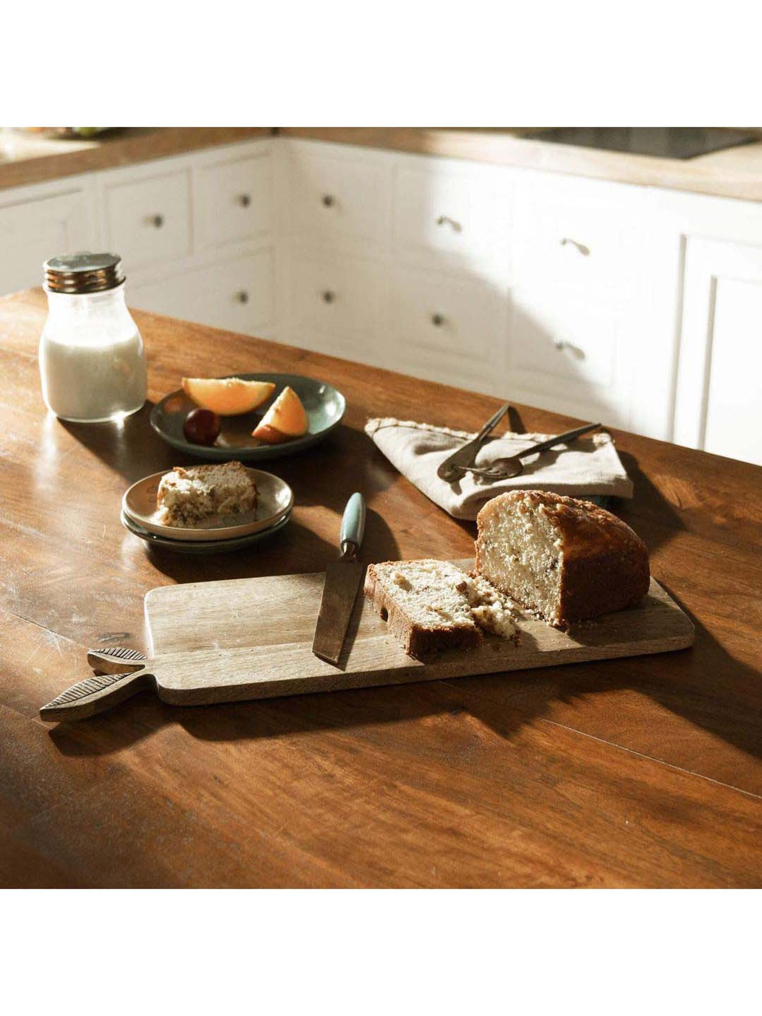 ellementry Natural Mango Wood Rectangular Chopping Board - Set of 1