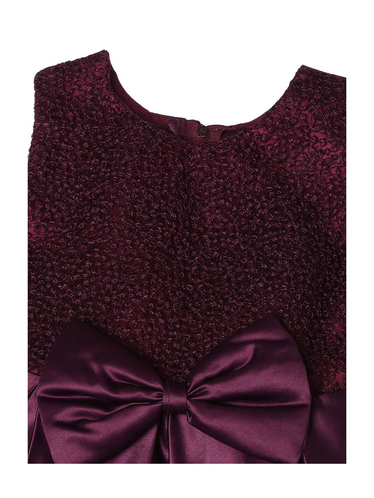 Mee Mee Kids Wine Self Design Dress
