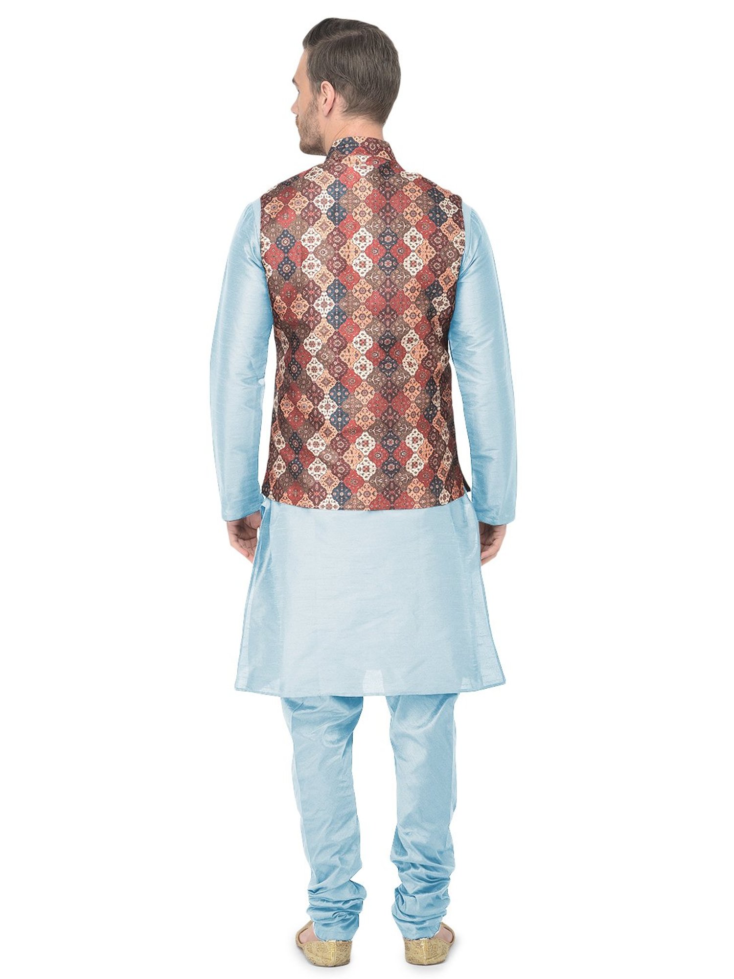 SG LEMAN Aqua Regular Fit Printed Kurta Set