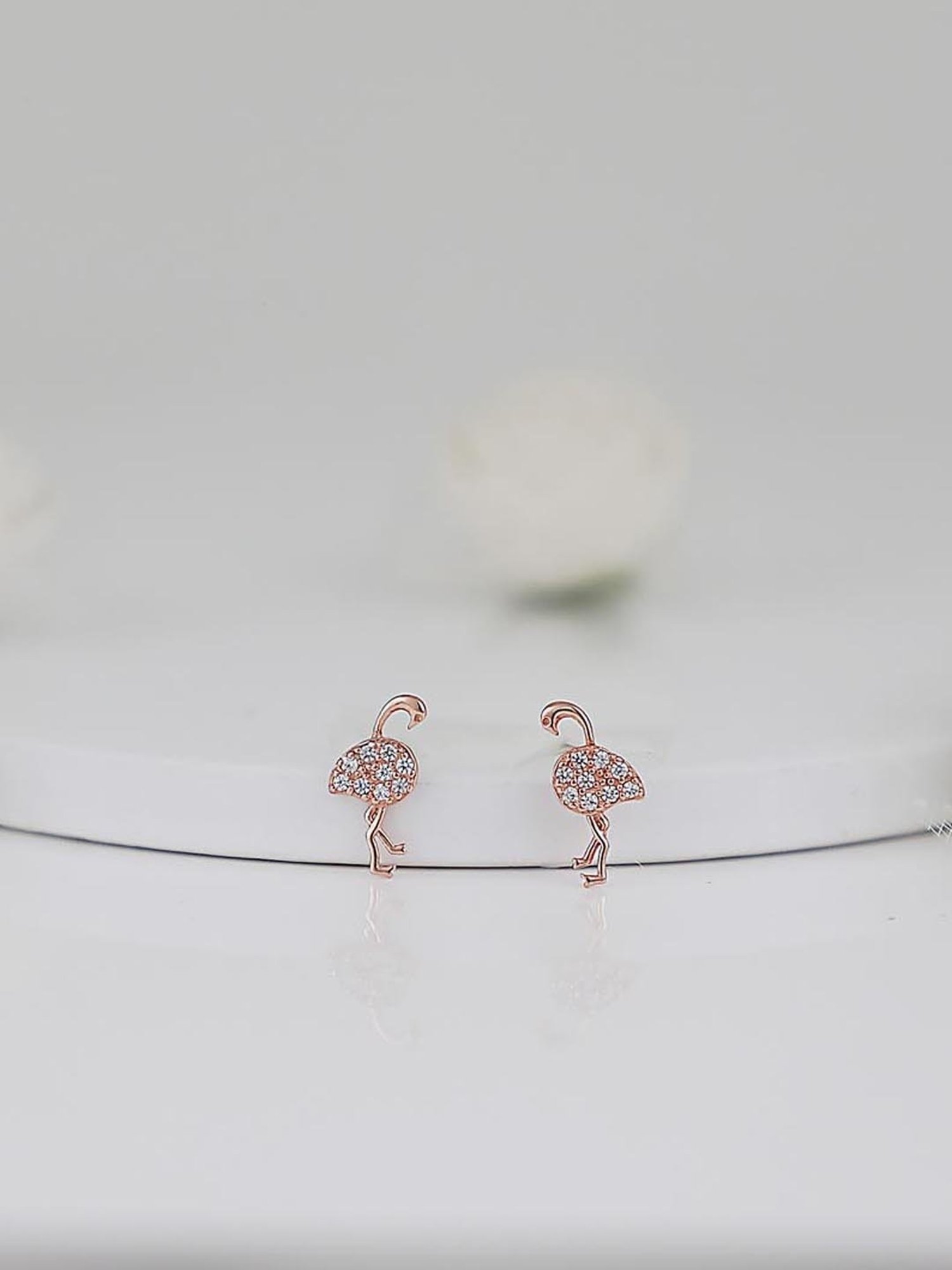 GIVA 92.5 Sterling Silver Flamingo Earrings for Women