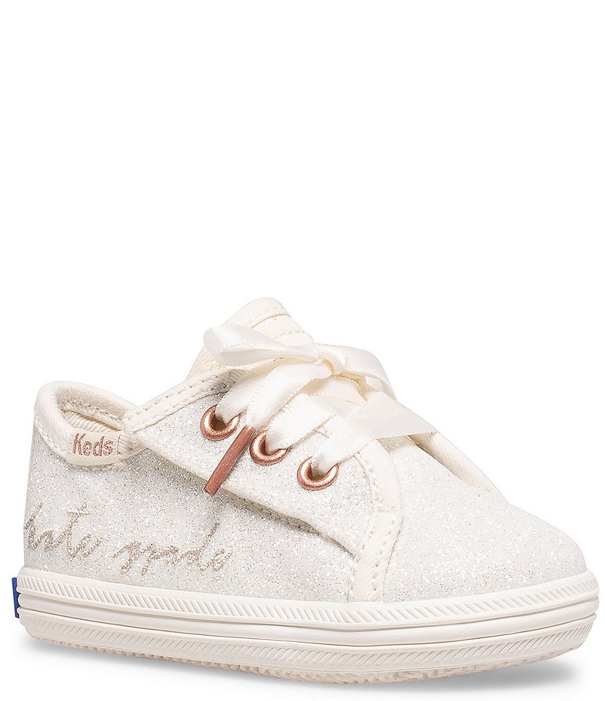 Keds for kate spade new york Girls' Kickstart Glitter Crib Shoes (Infant)