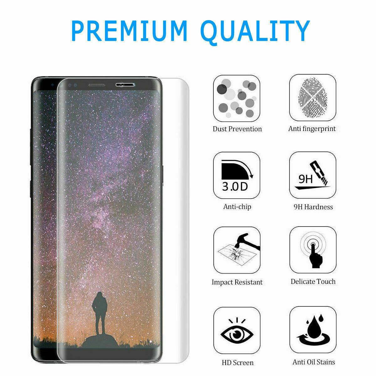 For  Note S8 S9 S10 Plus 8 9 Full Tempered Glass Full Adhesive Cover 2PCS