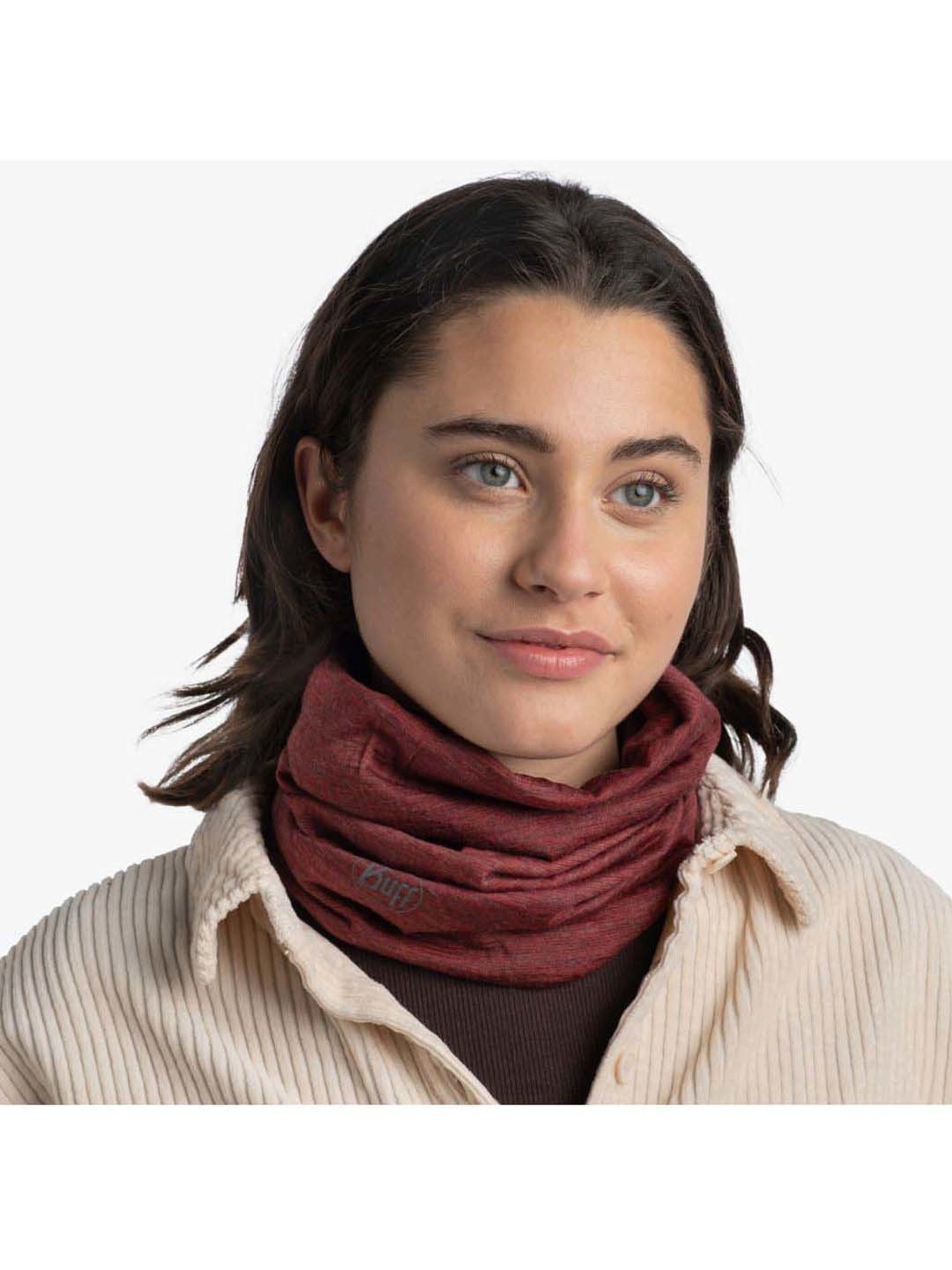 BUFF Merino Lightweight Red Solid Bandana