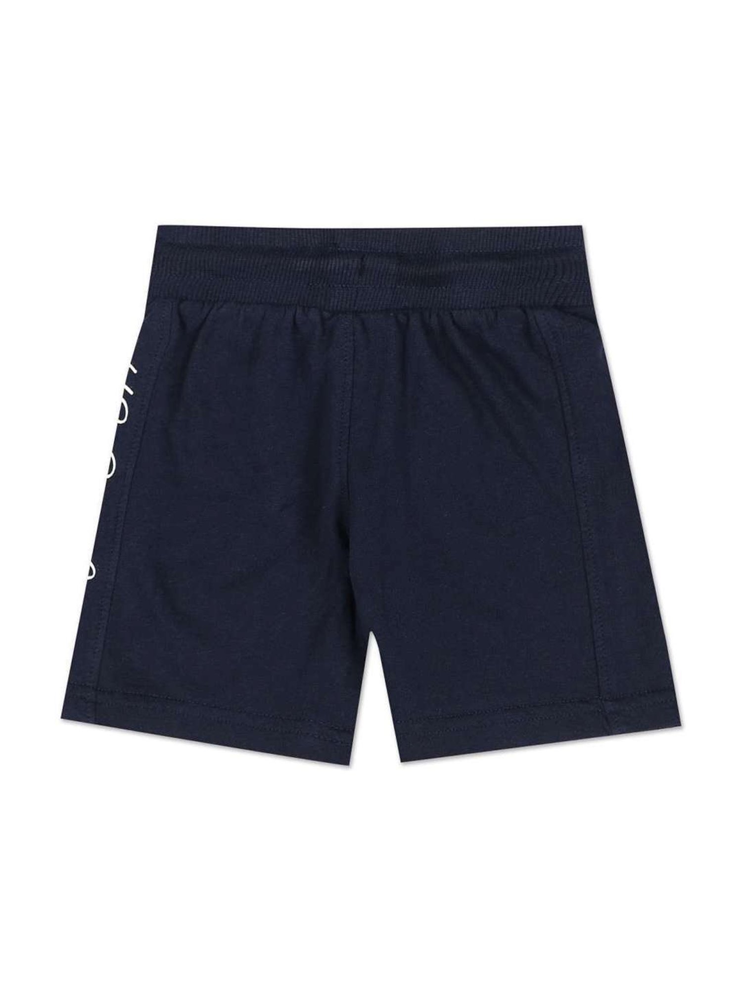 U.S. Polo Assn. Kids Blue Cotton Slim Fit Shorts