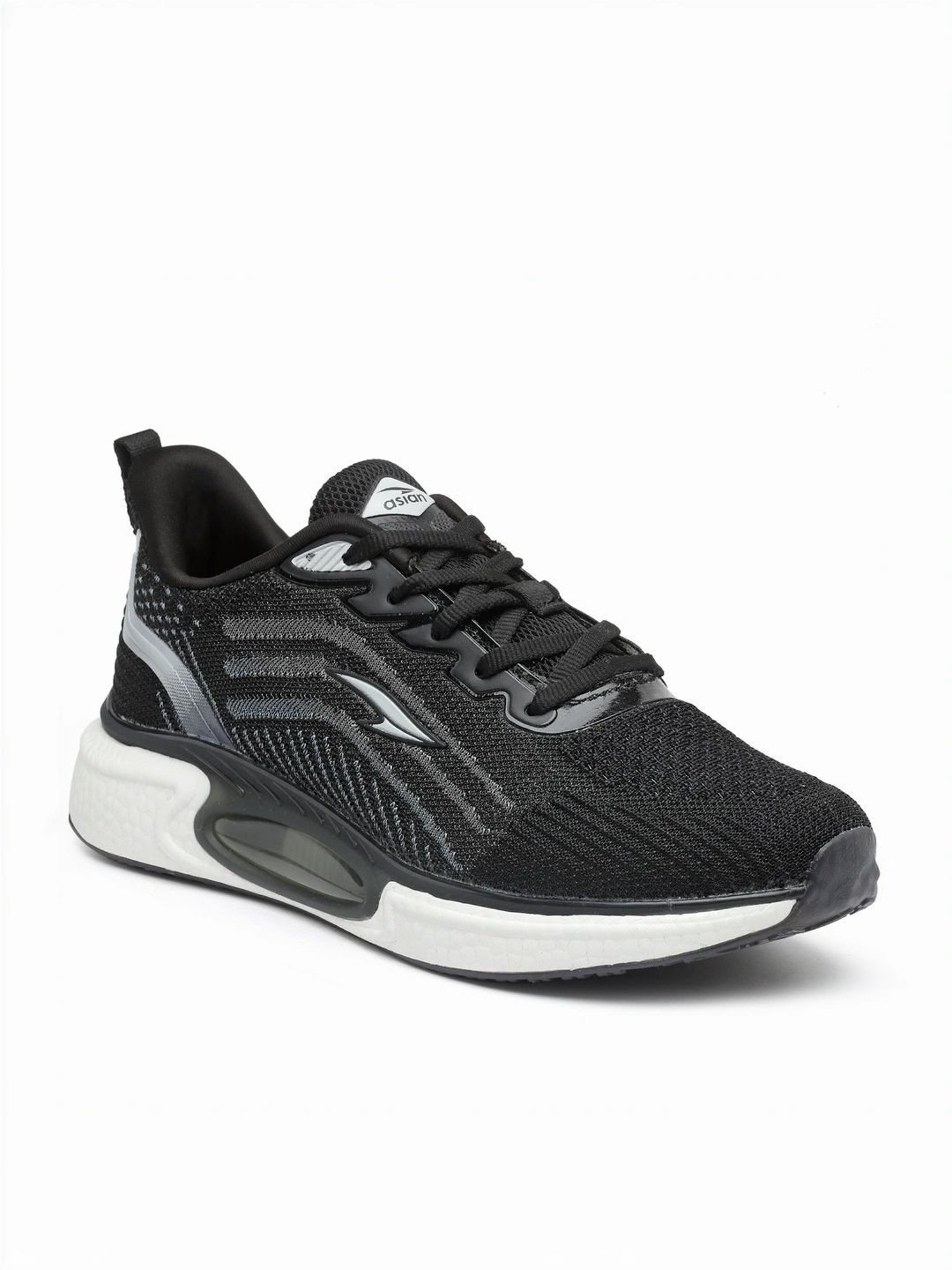 Asian Men's Black Running Shoes