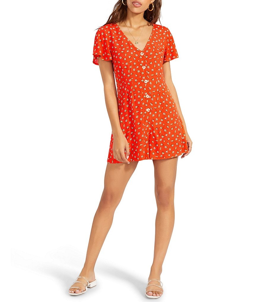 BB Dakota by Steve Madden Neoli Bloom Short Sleeve Romper