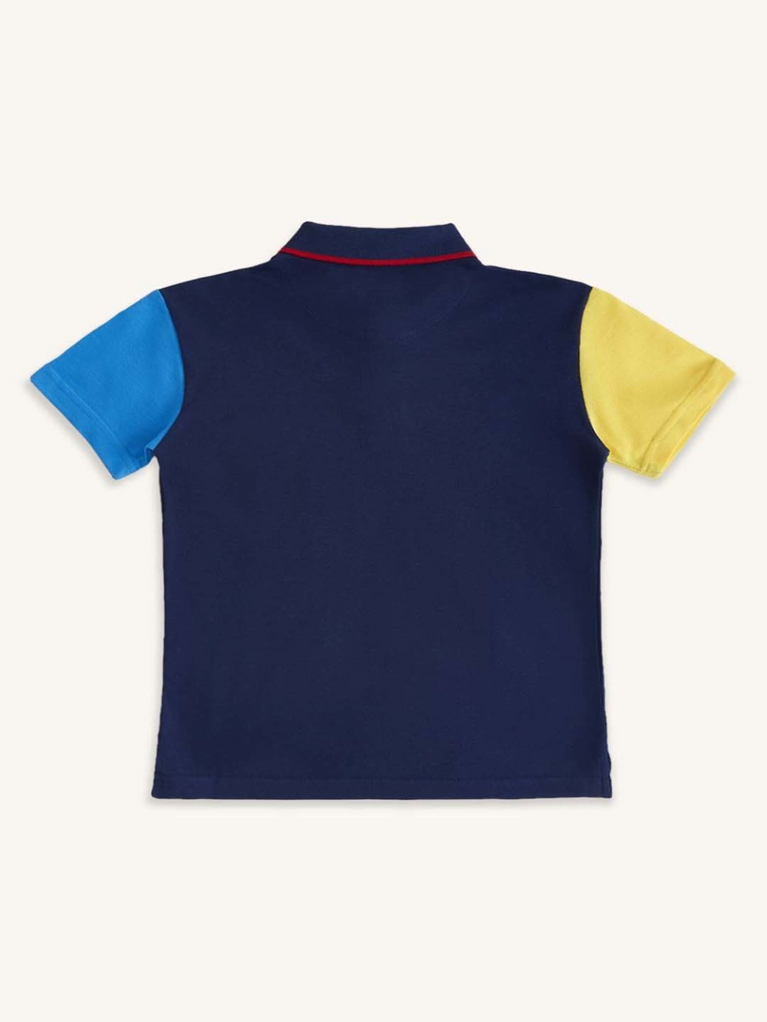 Pantaloons Baby Boys Navy Cotton Embroidered Polo T-Shirt