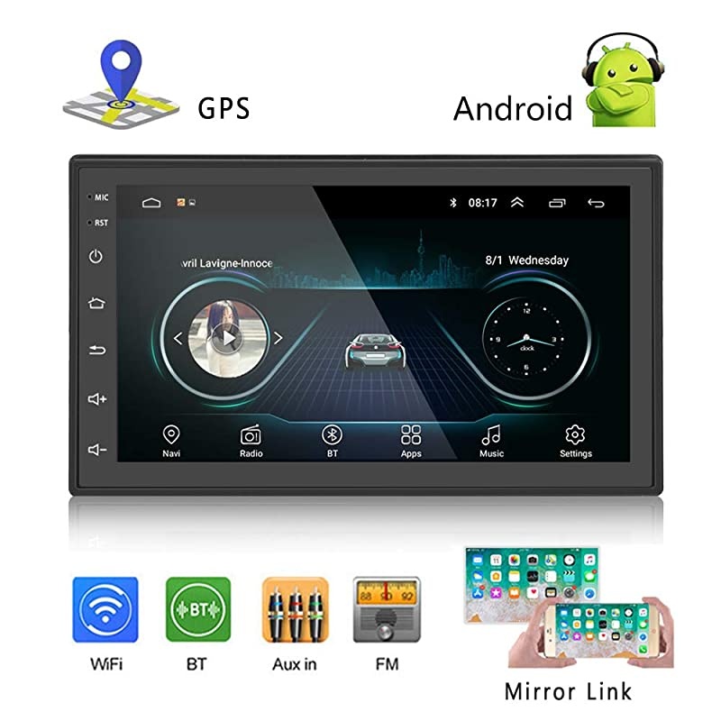 Car GPS Navigation Stereo Double Din Android Head Unit with Bluetooth 7 inch LCD Touch Screen 1G + 16G Support FM RadioWiFiGPS Navigation