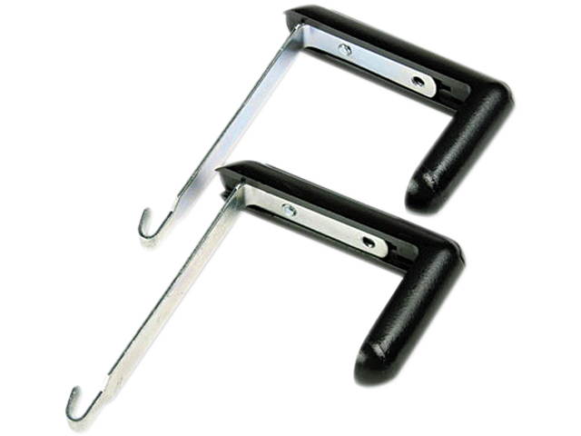 Quartet 7502 Adjustable Aluminum Hangers For Panels 1-1/2-3 Thick, Black, 2/set