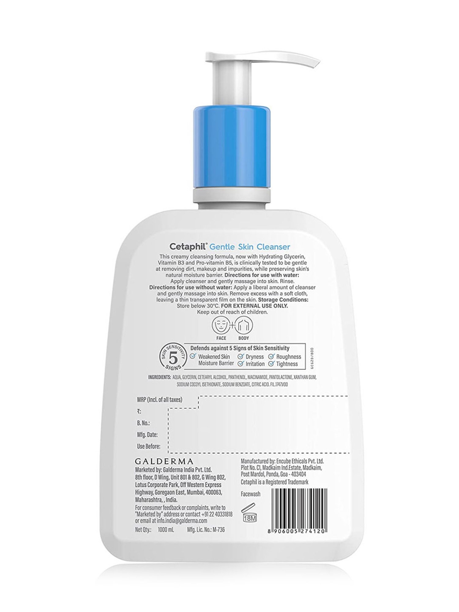 Cetaphil Gentle Skin Cleanser - 1000 ml