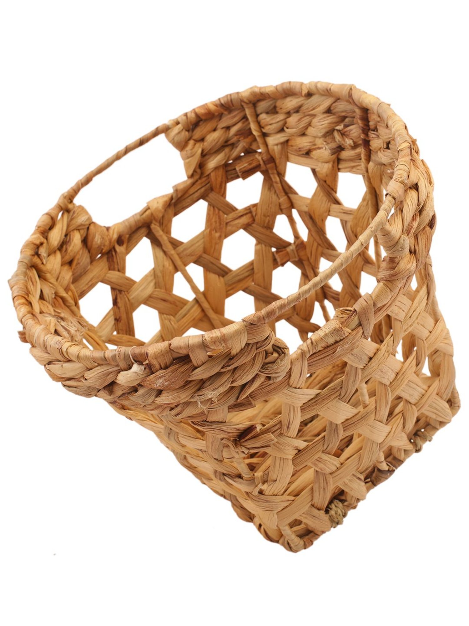 Naturallyours Brown Water Hycinth Small Storage and Gift Basket