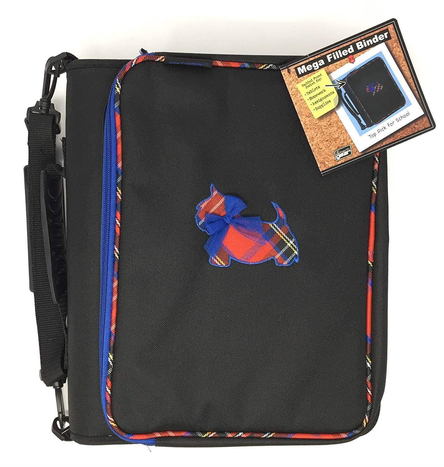 Tech Gear Mega Filled Binder, Plaid Scotty