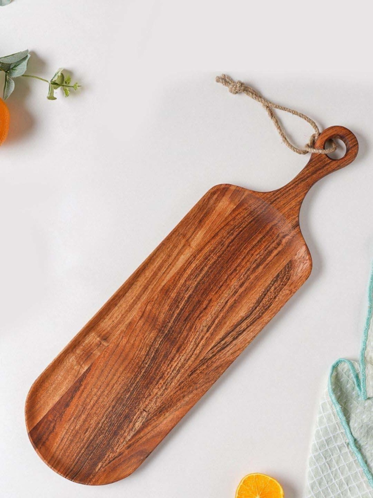 Crayton Natural Beige Mango Wood Chopping Board - Set of 1