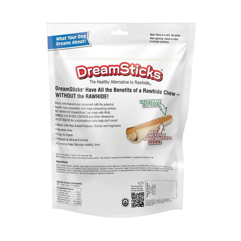 DreamBone Sticks Sweet Potato Dry Dog Treats - 10ct