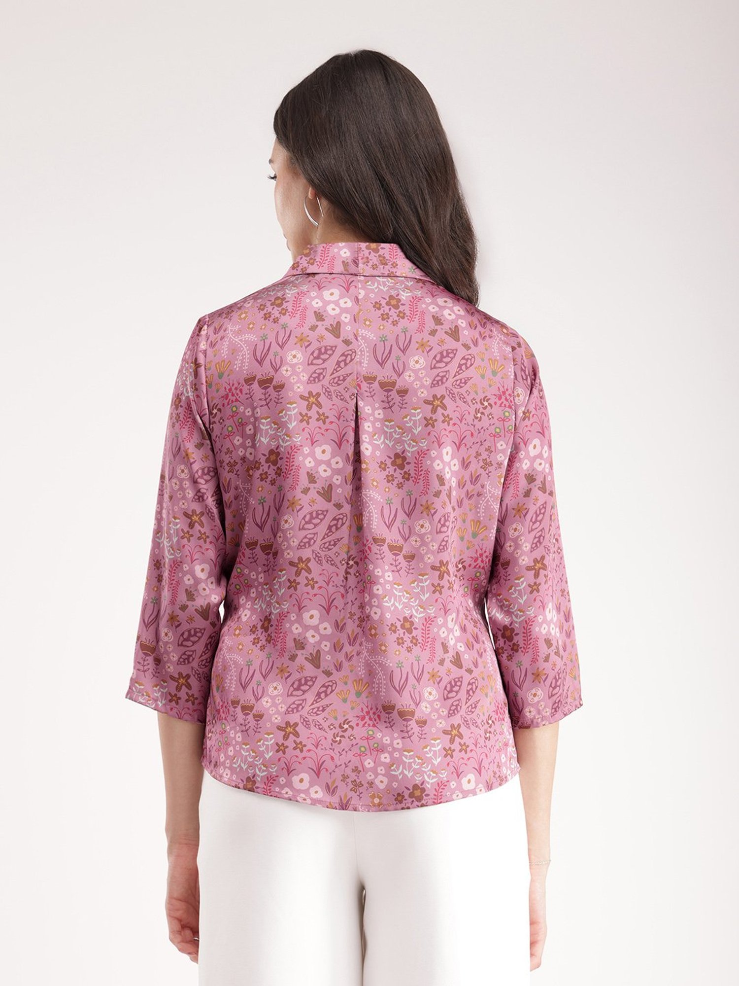 Fablestreet Pink Floral Print Top