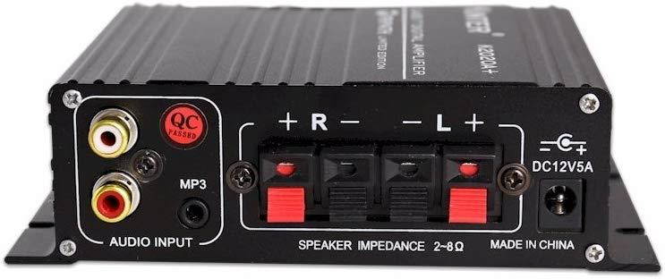 Kinter K2020A+ Limited Edition Original Tripath TA2020-020 Class-T Hi-Fi Audio Mini Amplifier with 12V 5A Power Supply Black