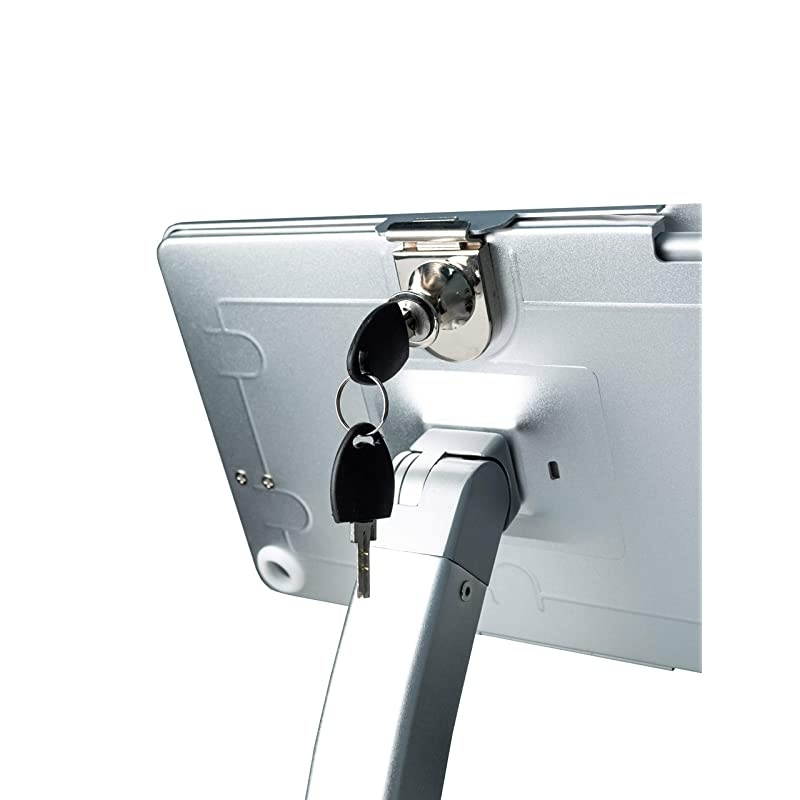 PADASK Dual Security Kiosk Stand with Locking Case and Cable for iPad Gen 5 2017 iPad Gen 6 2018 iPad Air and iPad Pro 97