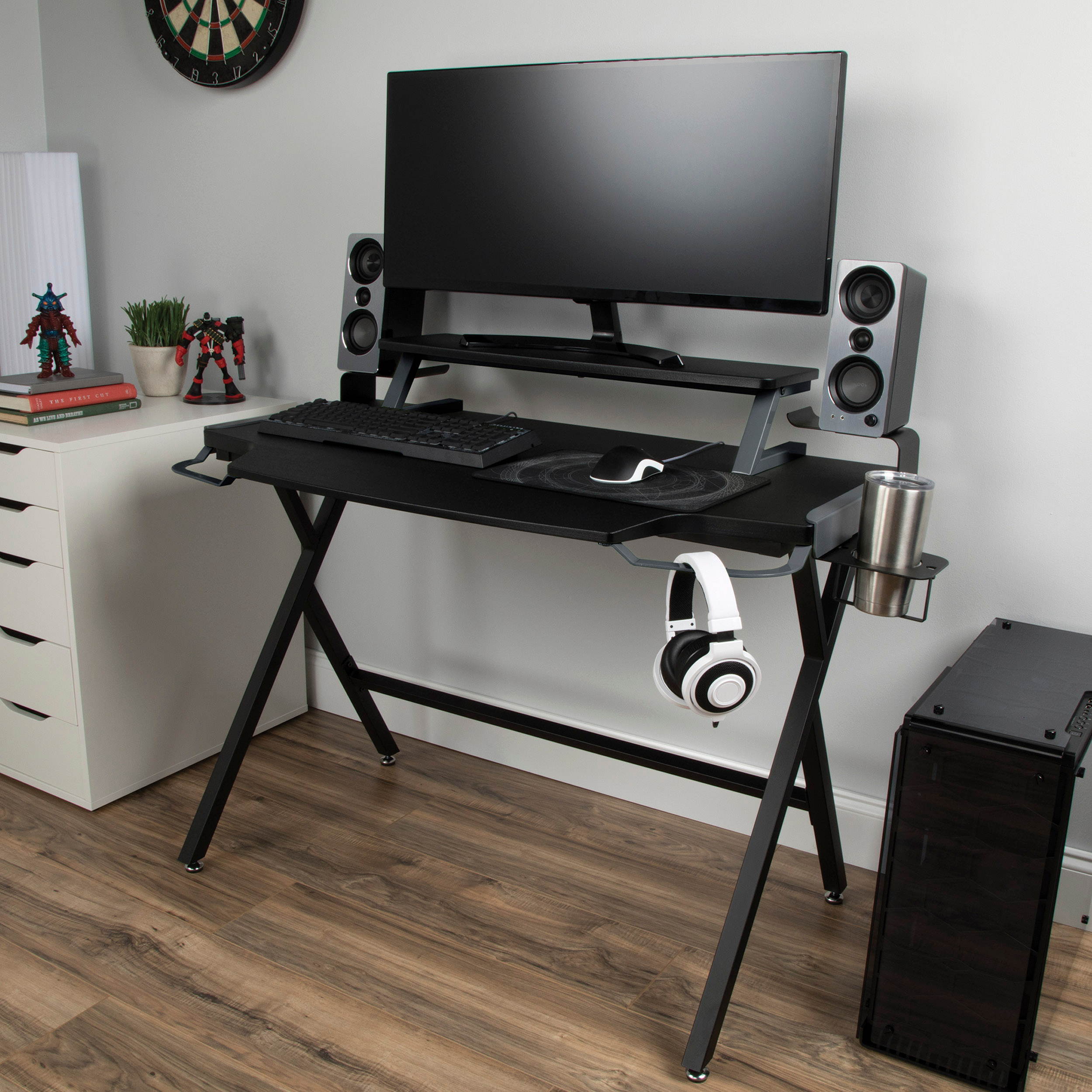 RESPAWN 1000 Gaming Computer Desk, in Gray (RSP-1000-GRY)
