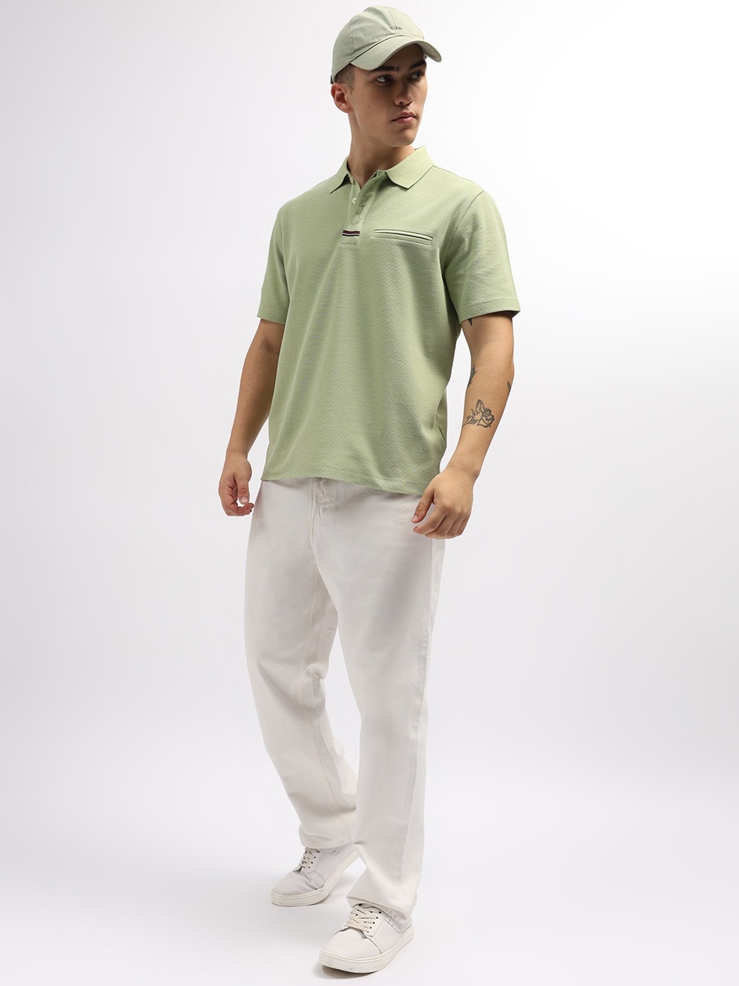 Gant Green Cotton Regular Fit Polo T-Shirt
