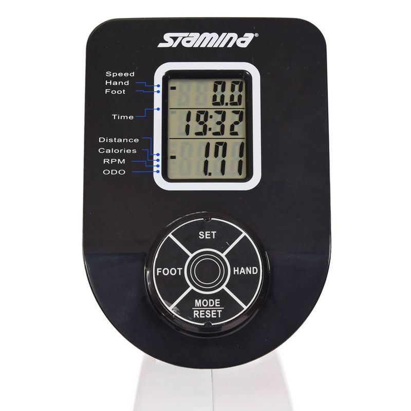 Stamina Recumbent Exercise Bike with Upper Body Exerciser - Chalk White