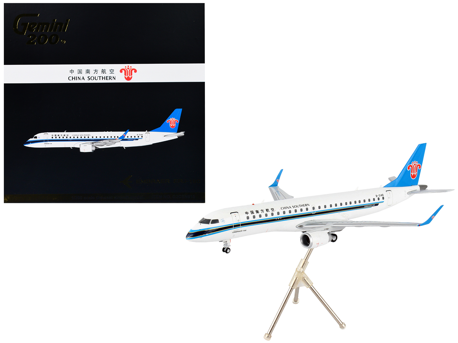 Embraer E190-E2 Commercial Aircraft "Wideroe" (LN-WEA) White with Green Tail 1/400 Diecast Model Airplane by GeminiJets